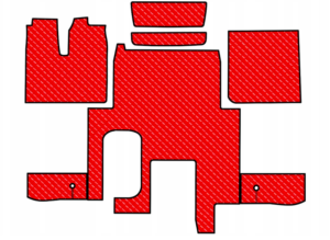 czerwone dywaniki samochodowe man thx z ekoskóry