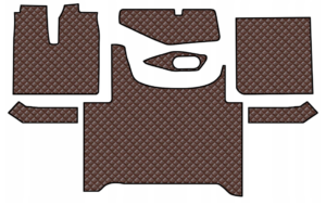 brązowe dywaniki samochodowe man z ekoskóry